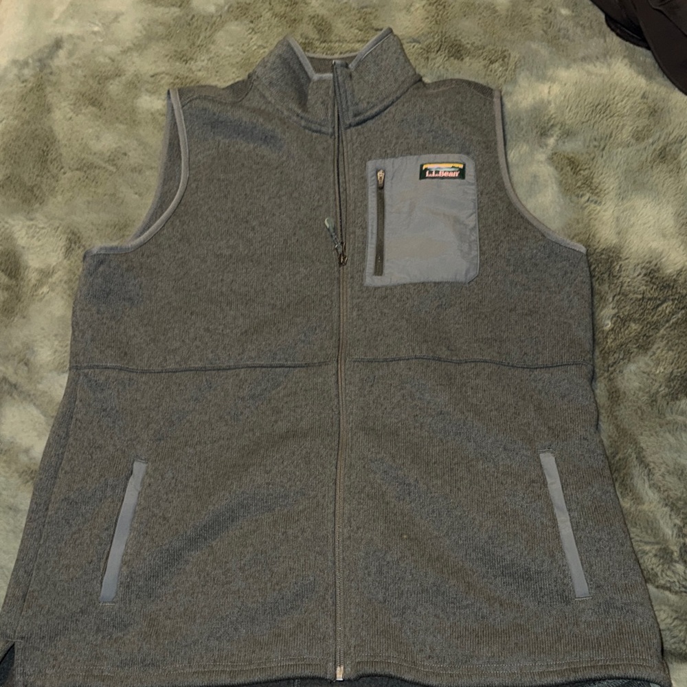L.L. Bean Charcoal Women's Fleece Vest